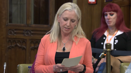 Roz speaking in Westminster Hall