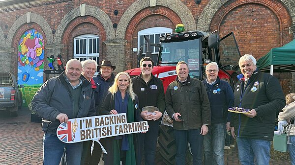 Roz Savage MP and South Cotswolds farmers at farming rally