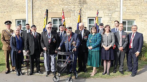 Roz at VE day commemoration